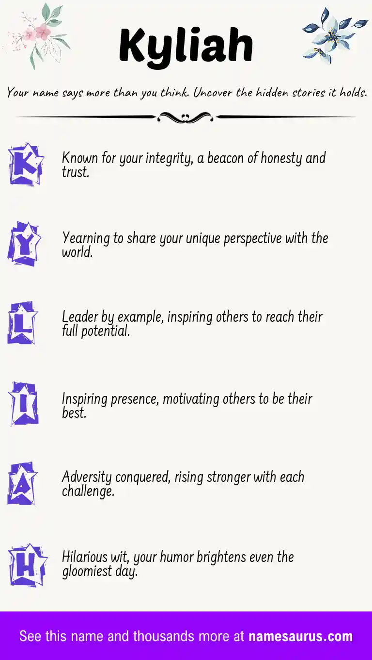 Acrostic poem about Kyliah.