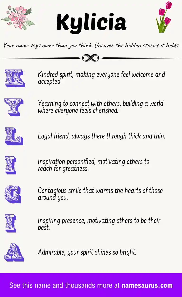 Acrostic poem about Kylicia.