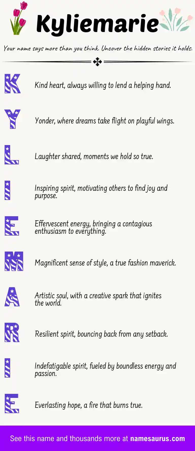 Acrostic poem about Kyliemarie.
