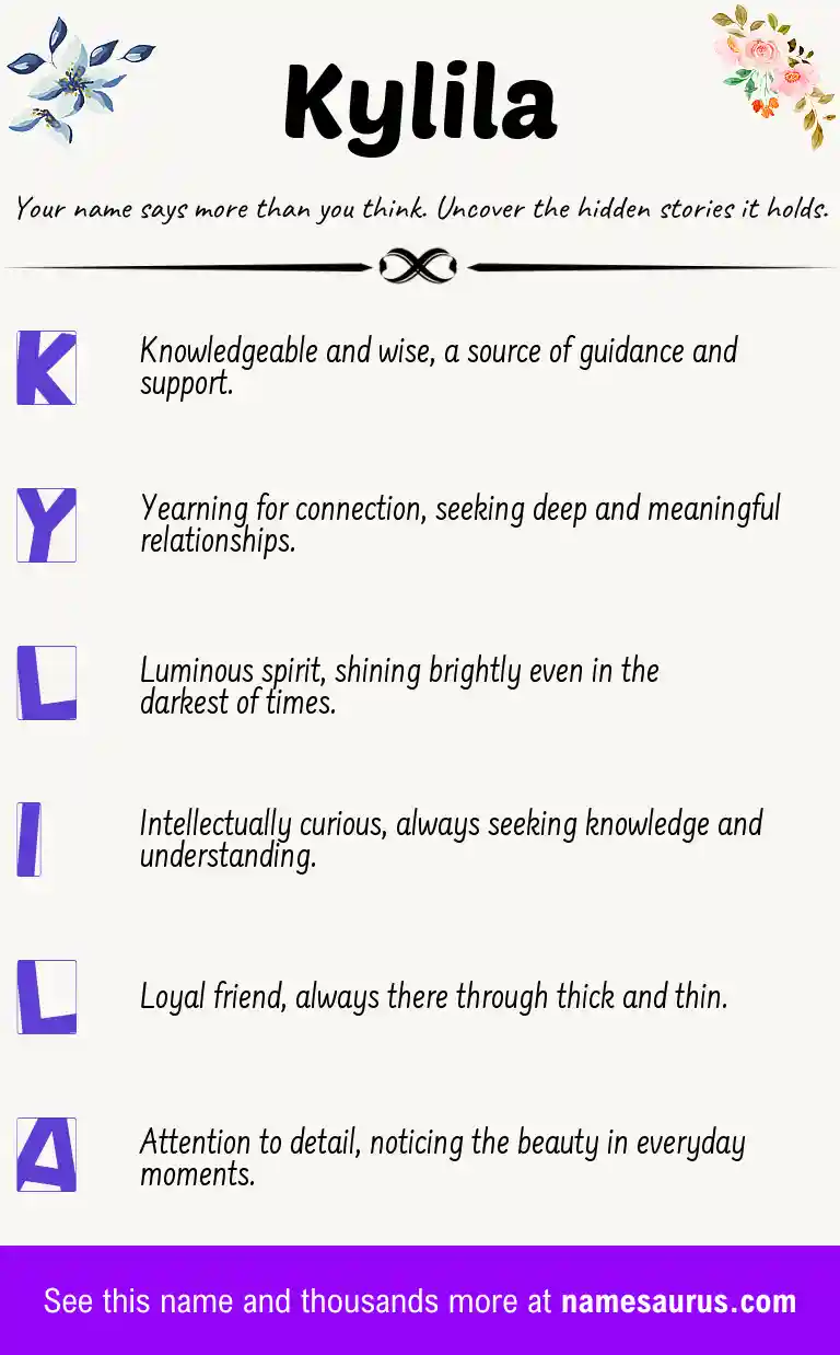 Acrostic poem about Kylila.