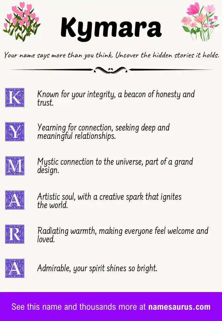 Acrostic poem about Kymara.