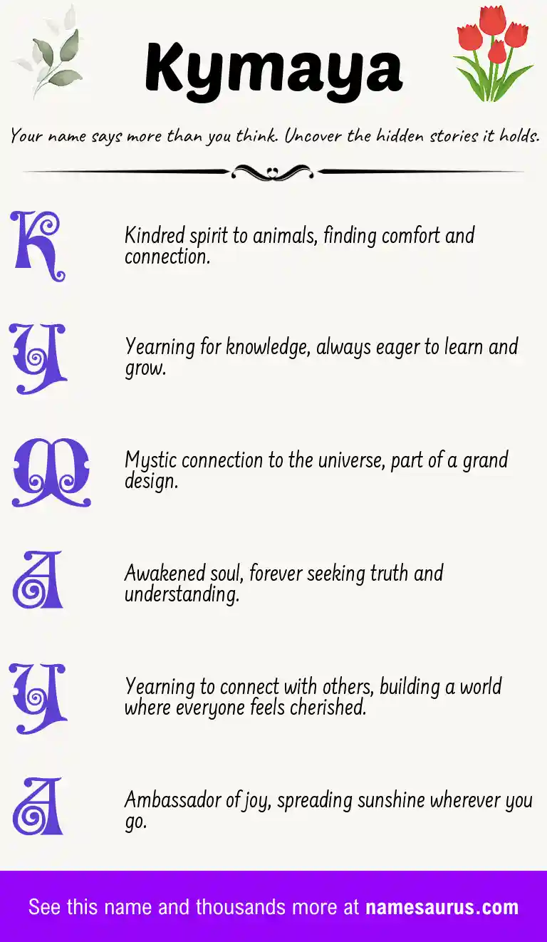 Acrostic poem about Kymaya.