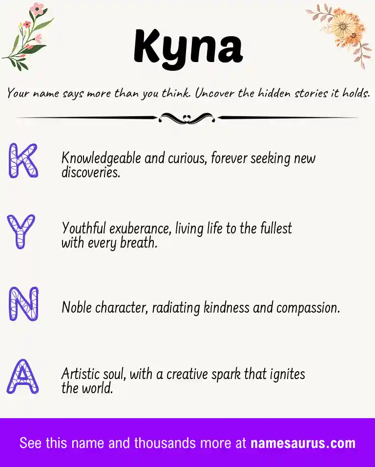 Acrostic poem about Kyna.