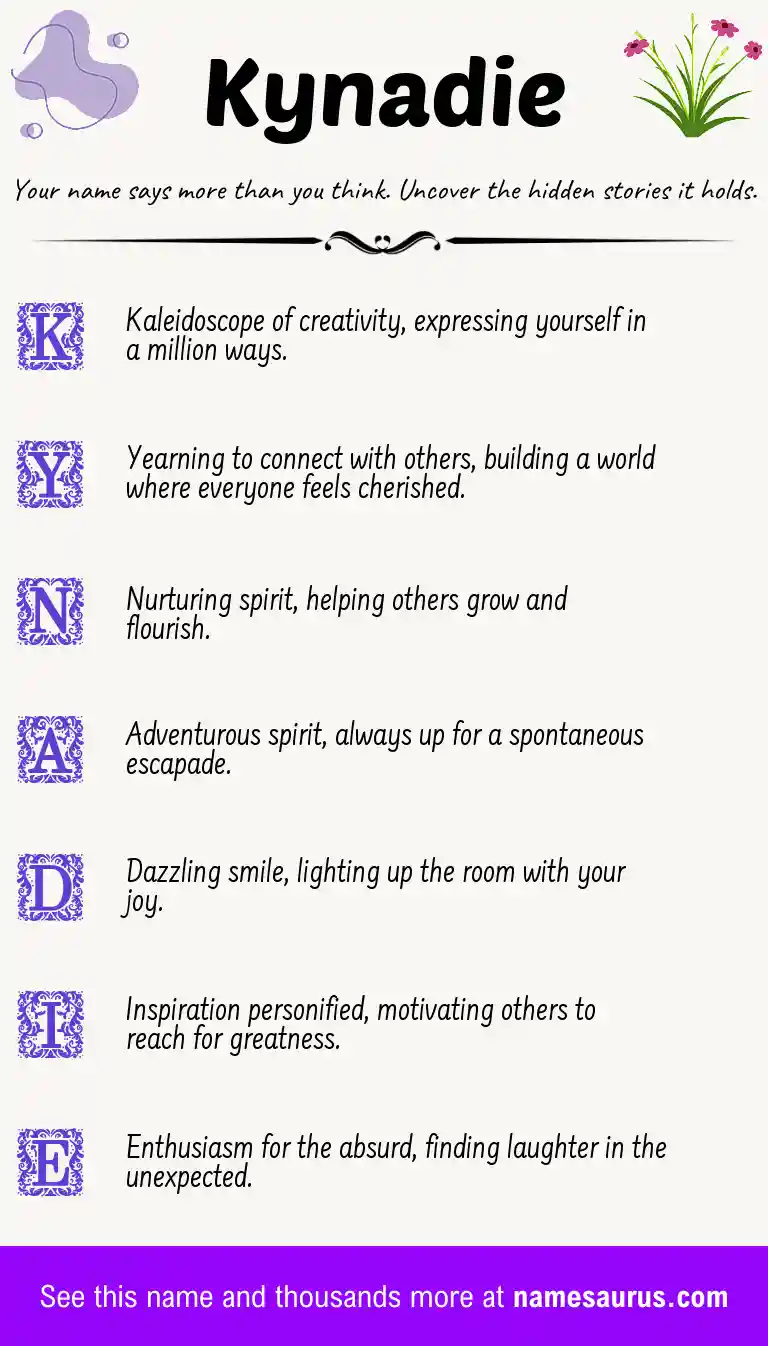 Acrostic poem about Kynadie.