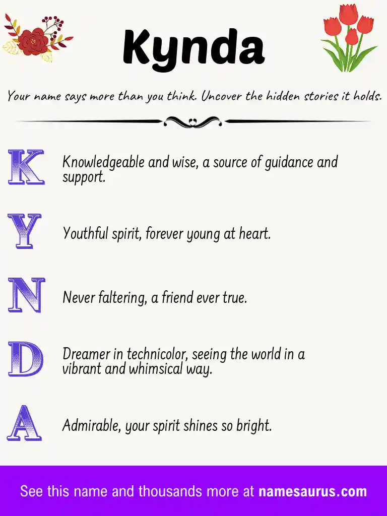 Acrostic poem about Kynda.