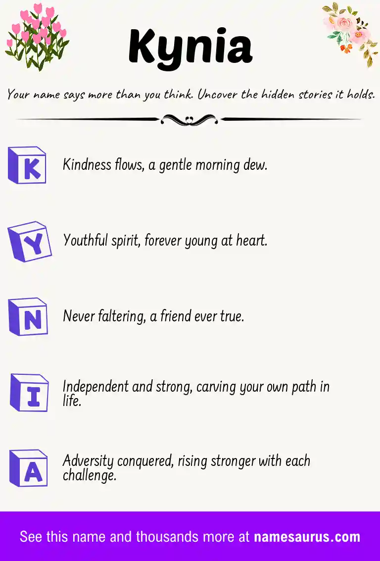 Acrostic poem about Kynia.