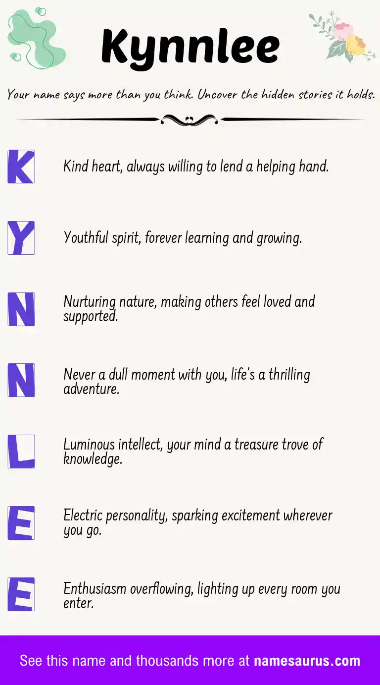 Acrostic poem about Kynnlee.