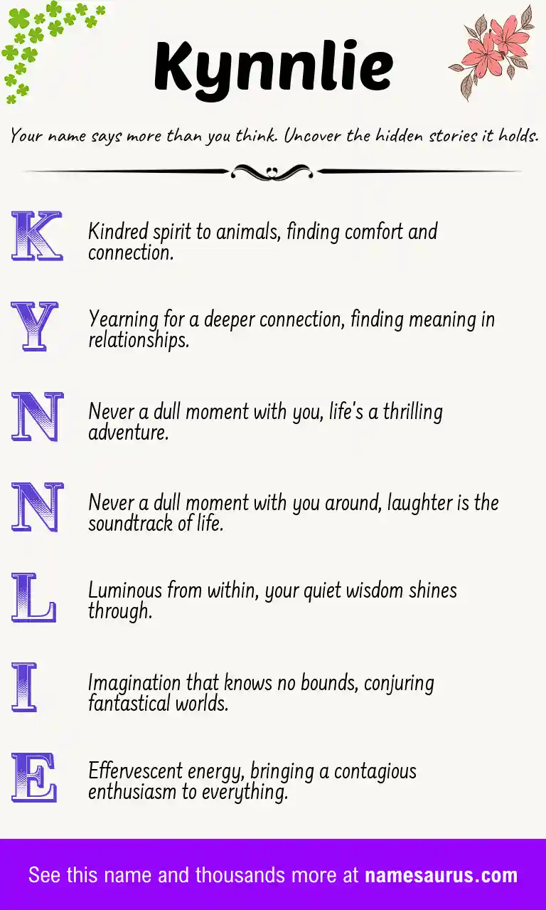 Acrostic poem about Kynnlie.