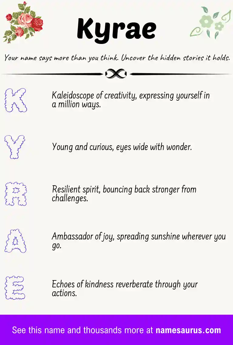 Acrostic poem about Kyrae.