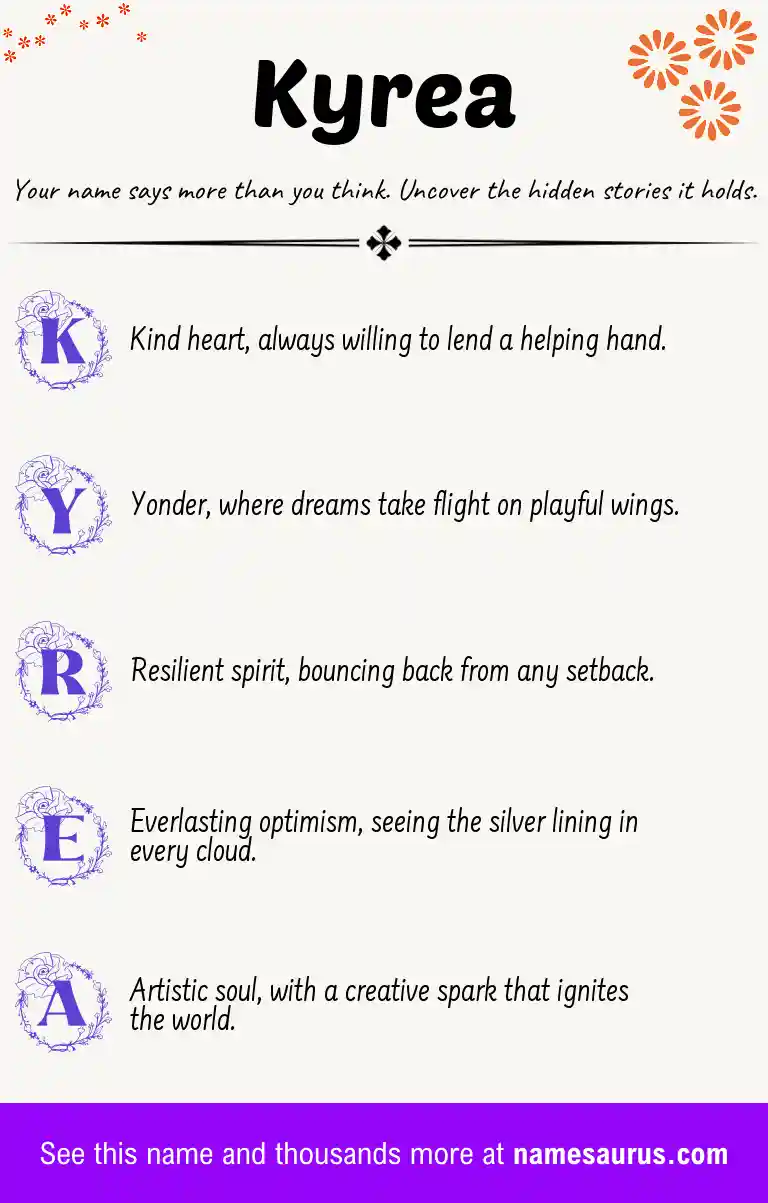 Acrostic poem about Kyrea.
