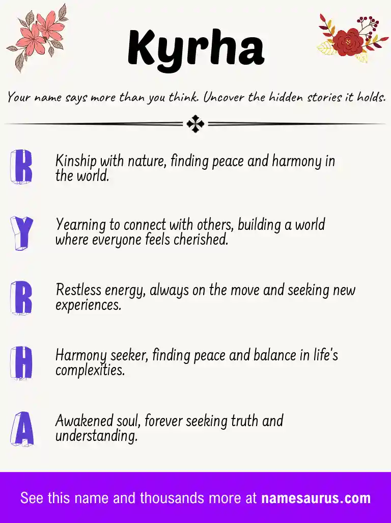 Acrostic poem about Kyrha.