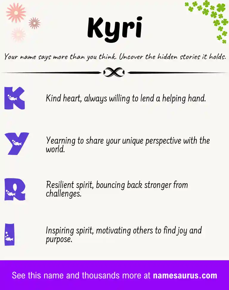 Acrostic poem about Kyri.