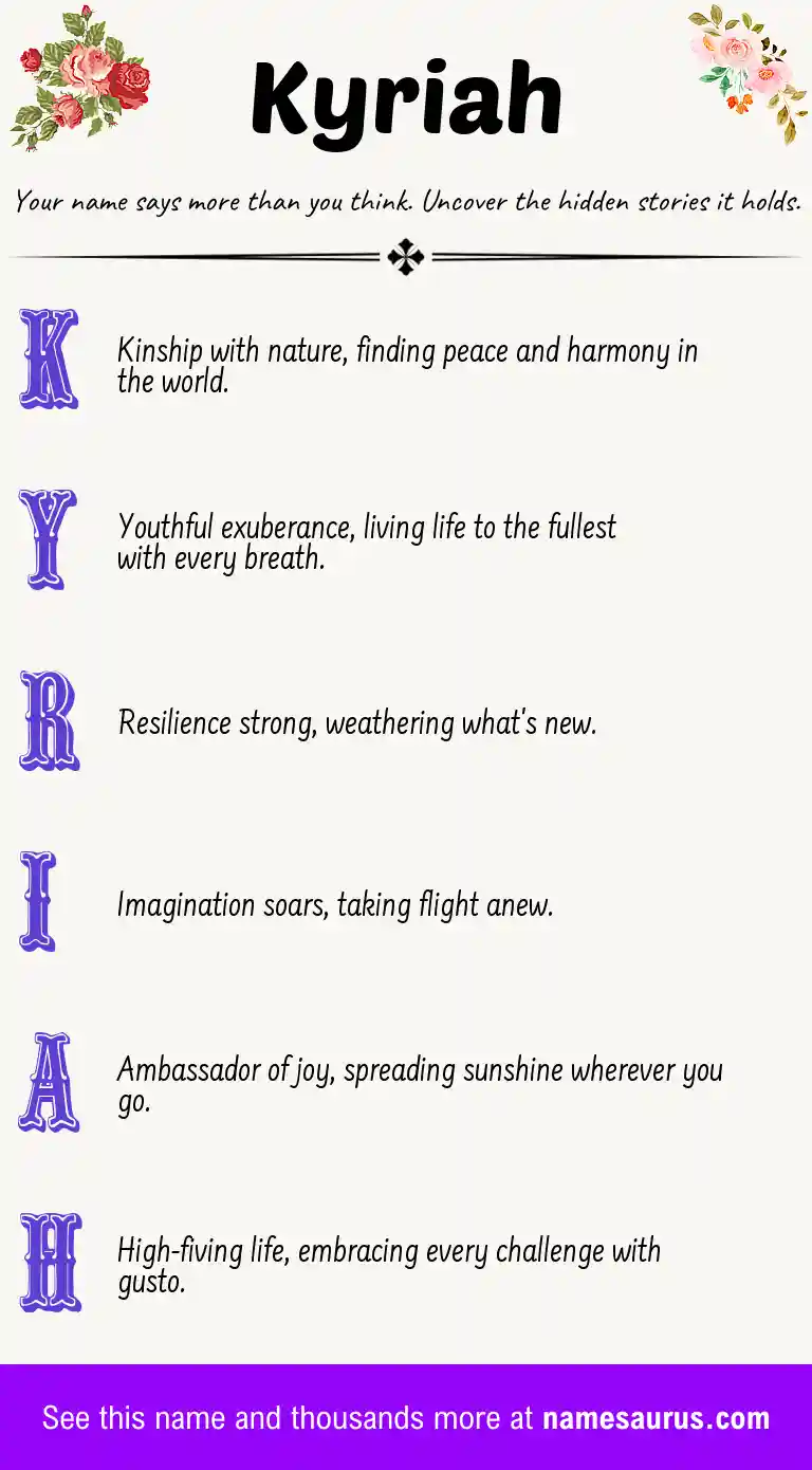 Acrostic poem about Kyriah.