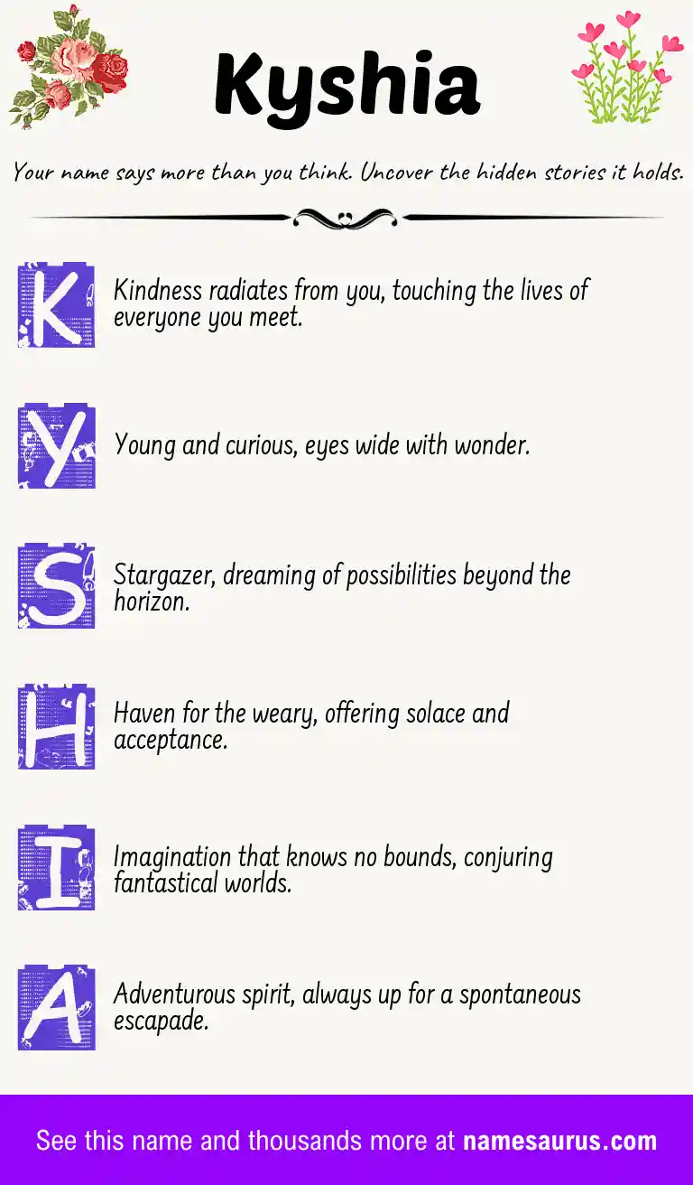 Acrostic poem about Kyshia.