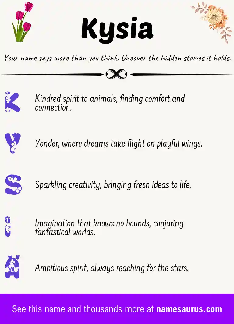 Acrostic poem about Kysia.