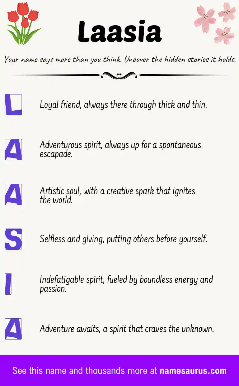 Acrostic poem about Laasia.