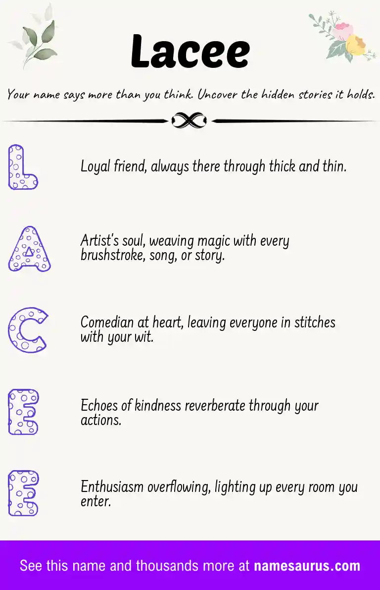 Acrostic poem about Lacee.