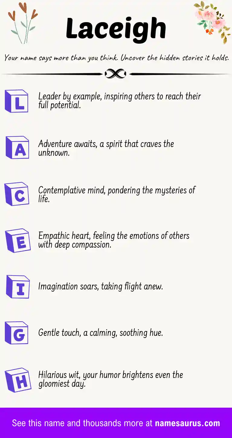 Acrostic poem about Laceigh.