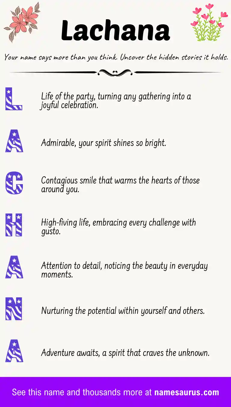 Acrostic poem about Lachana.