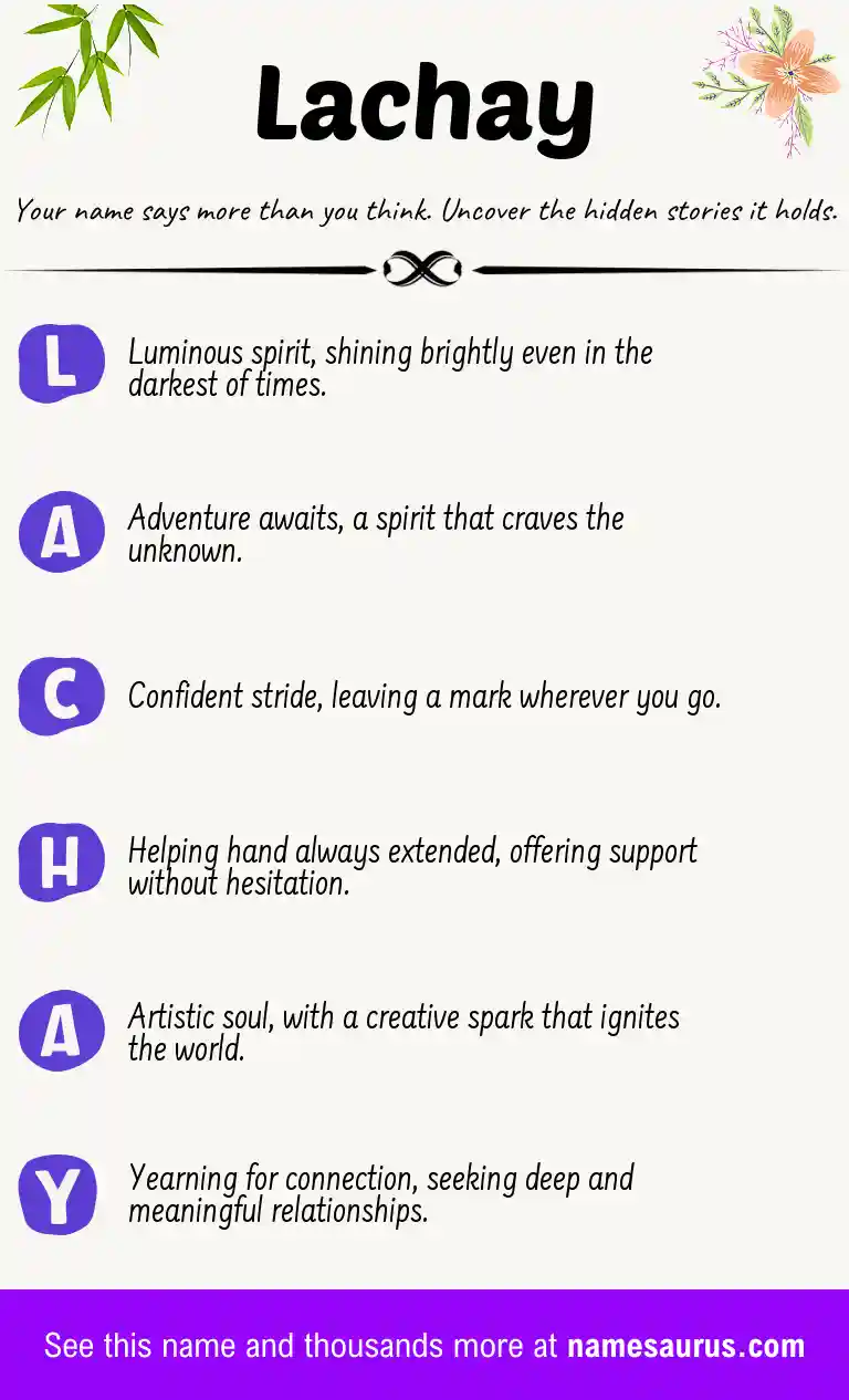 Acrostic poem about Lachay.
