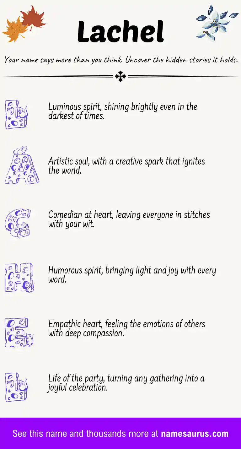 Acrostic poem about Lachel.
