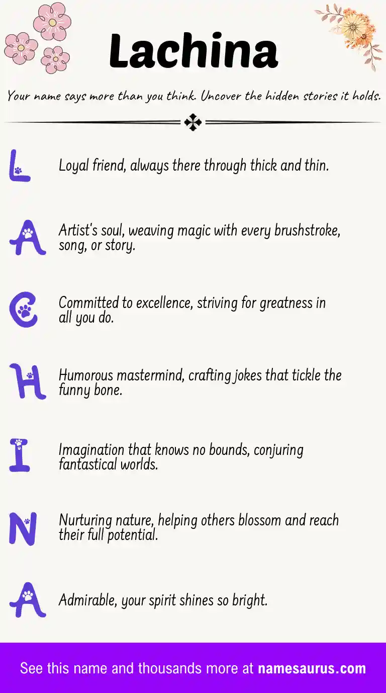 Acrostic poem about Lachina.
