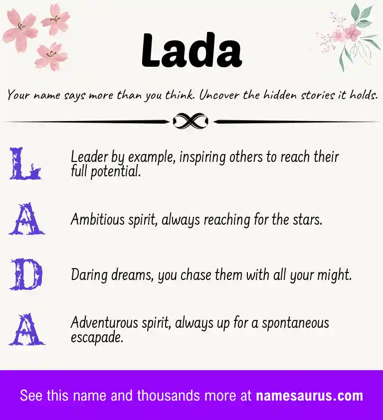Acrostic poem about Lada.