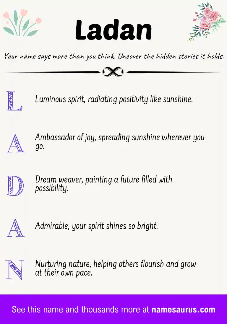 Acrostic poem about Ladan.