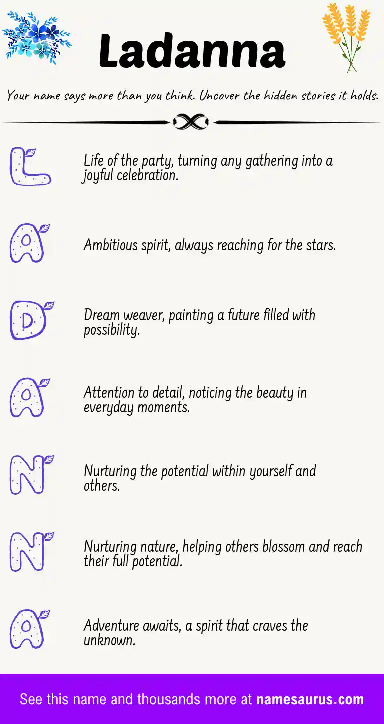 Acrostic poem about Ladanna.