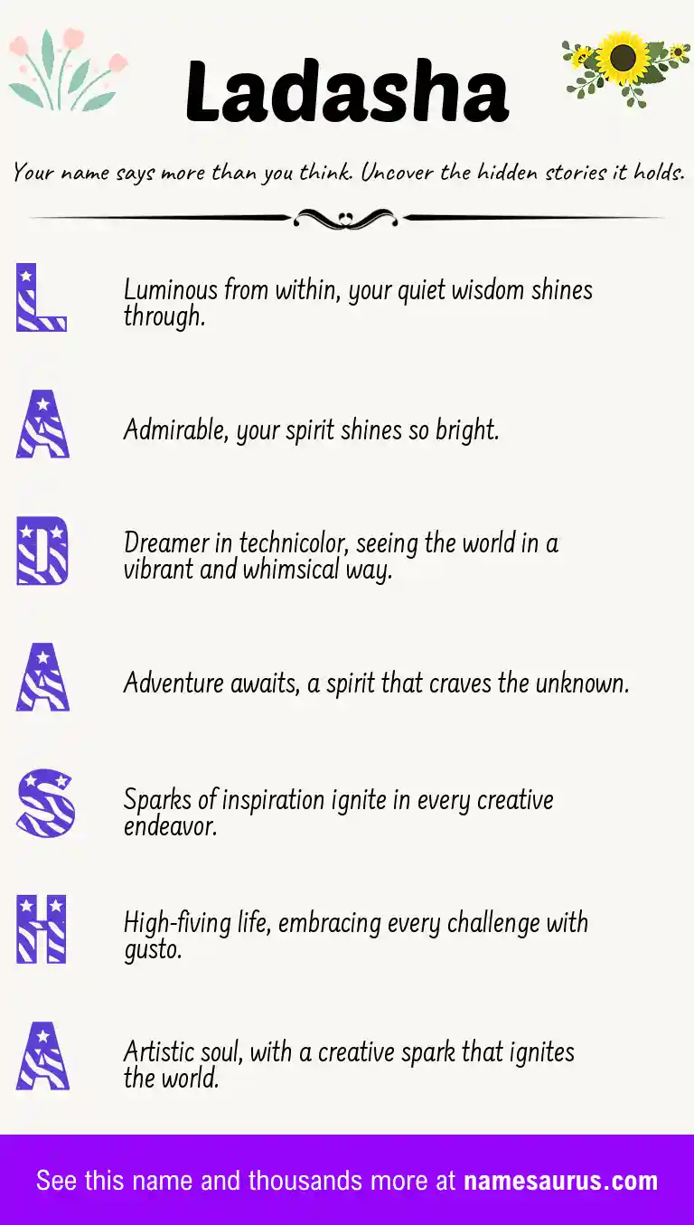 Acrostic poem about Ladasha.