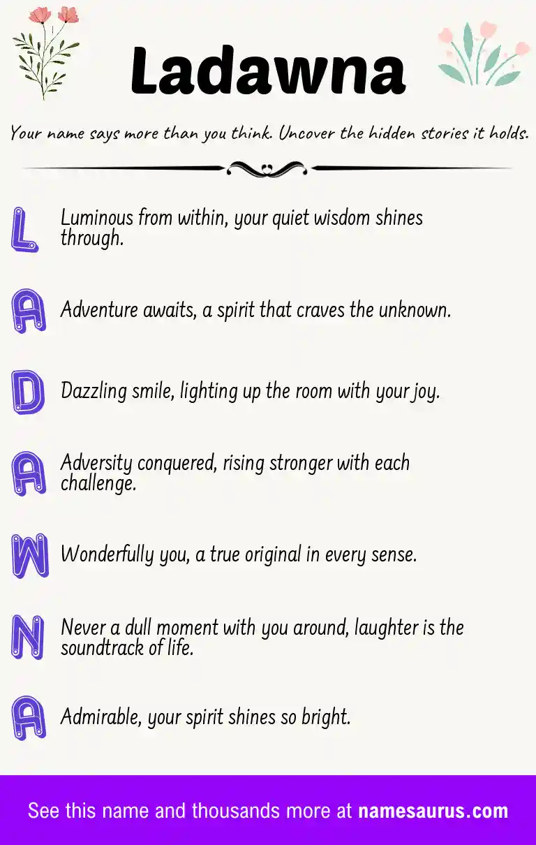 Acrostic poem about Ladawna.