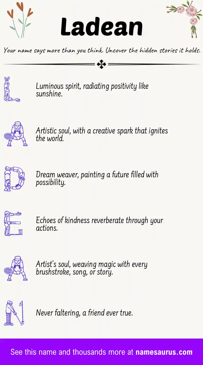 Acrostic poem about Ladean.