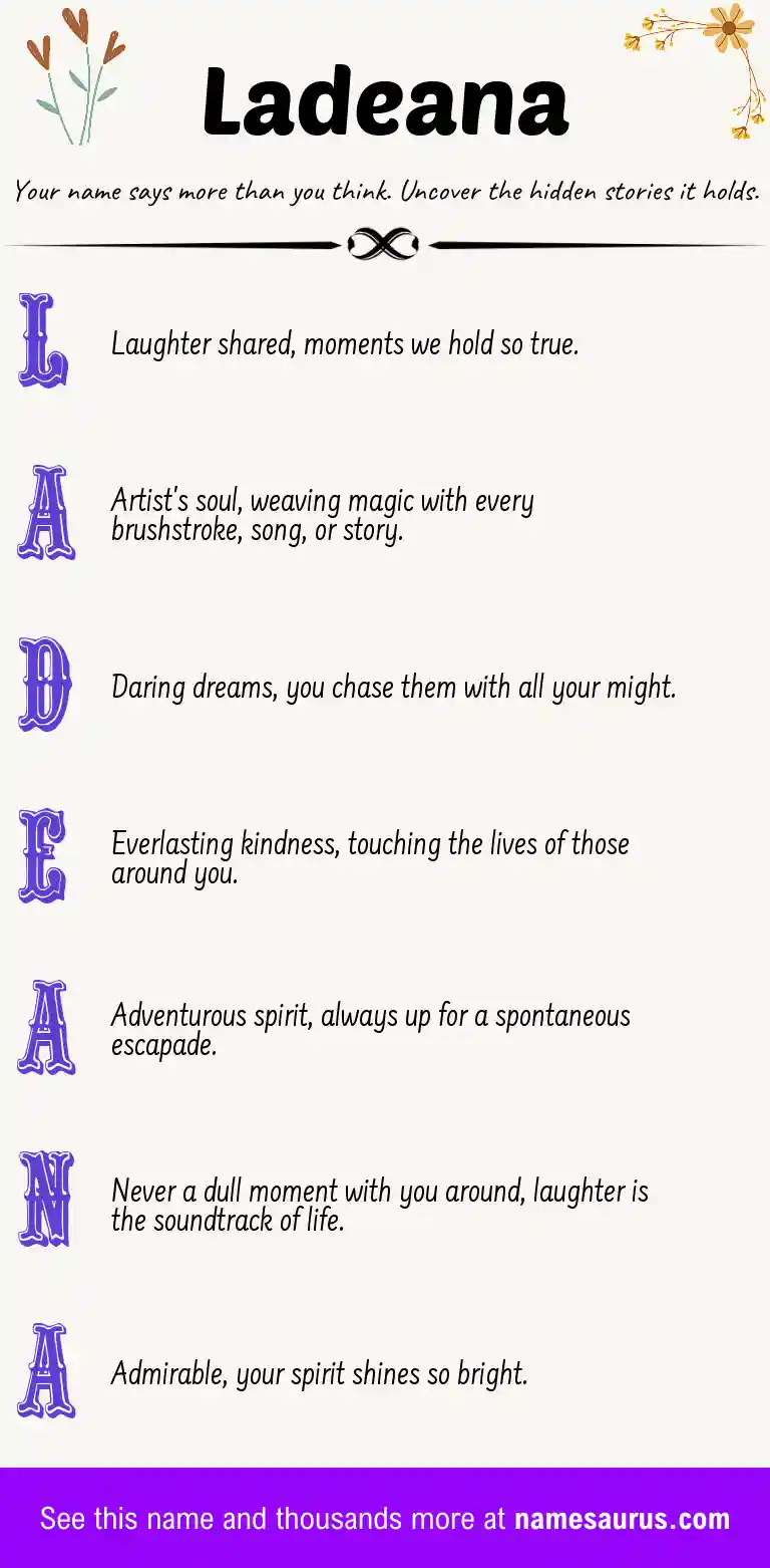 Acrostic poem about Ladeana.