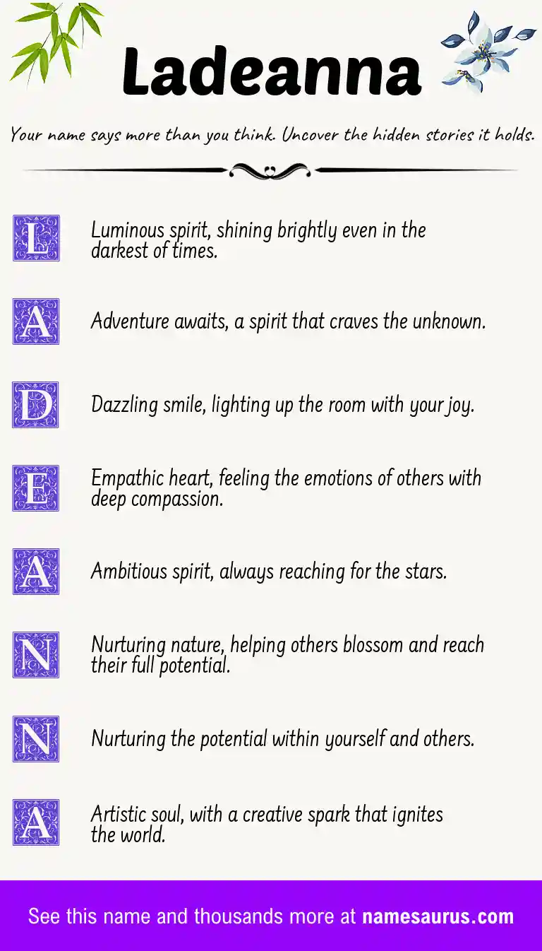 Acrostic poem about Ladeanna.