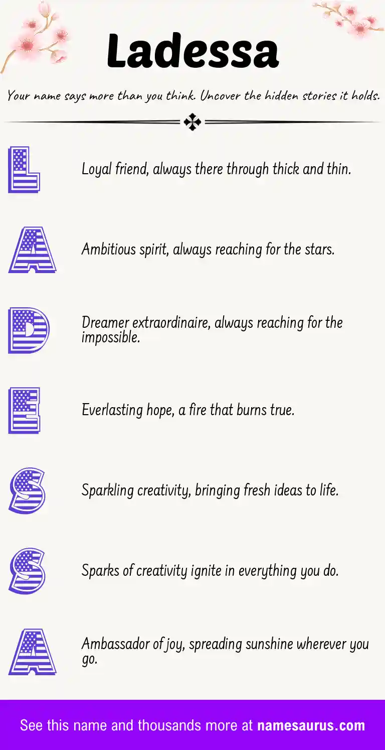 Acrostic poem about Ladessa.