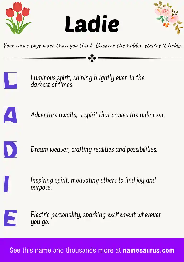 Acrostic poem about Ladie.
