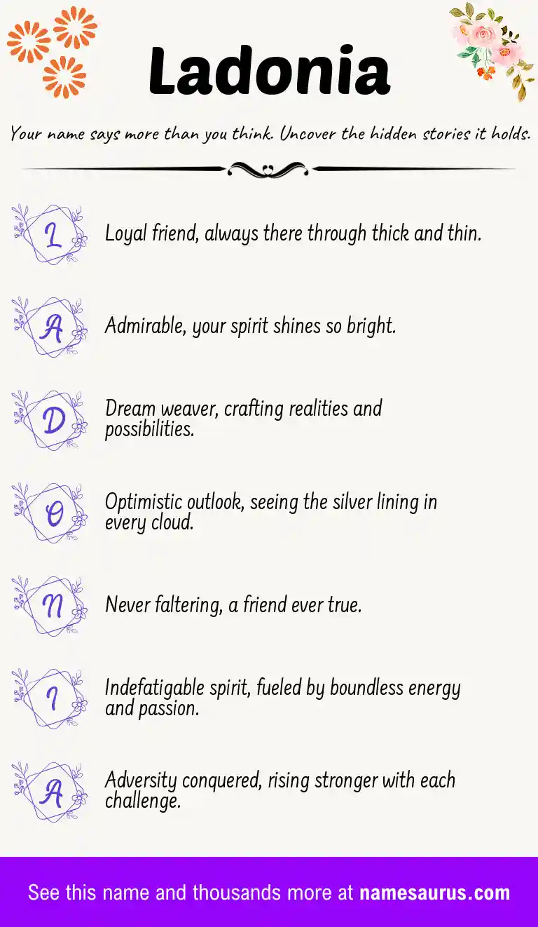 Acrostic poem about Ladonia.