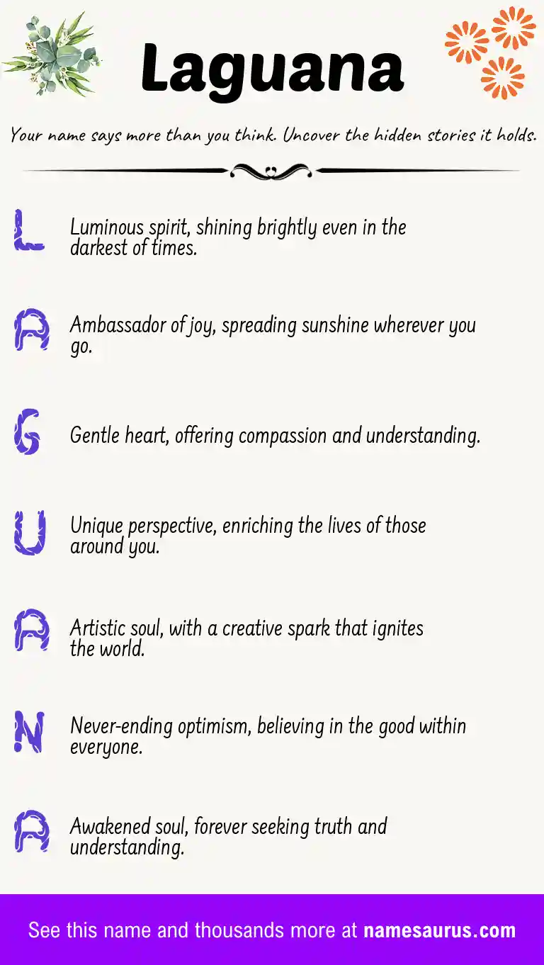 Acrostic poem about Laguana.