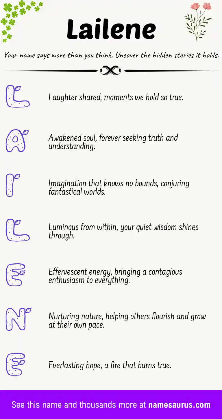 Acrostic poem about Lailene.