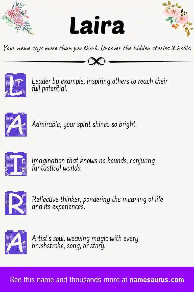 Acrostic poem about Laira.