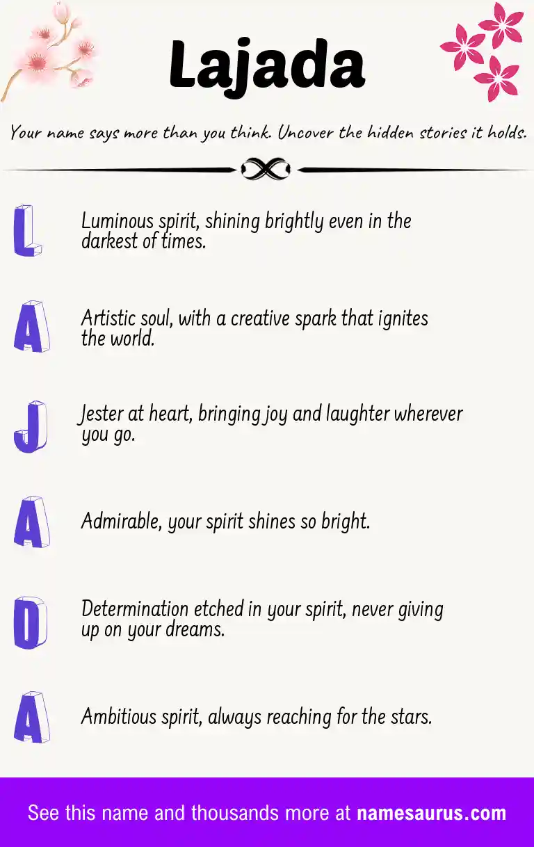 Acrostic poem about Lajada.