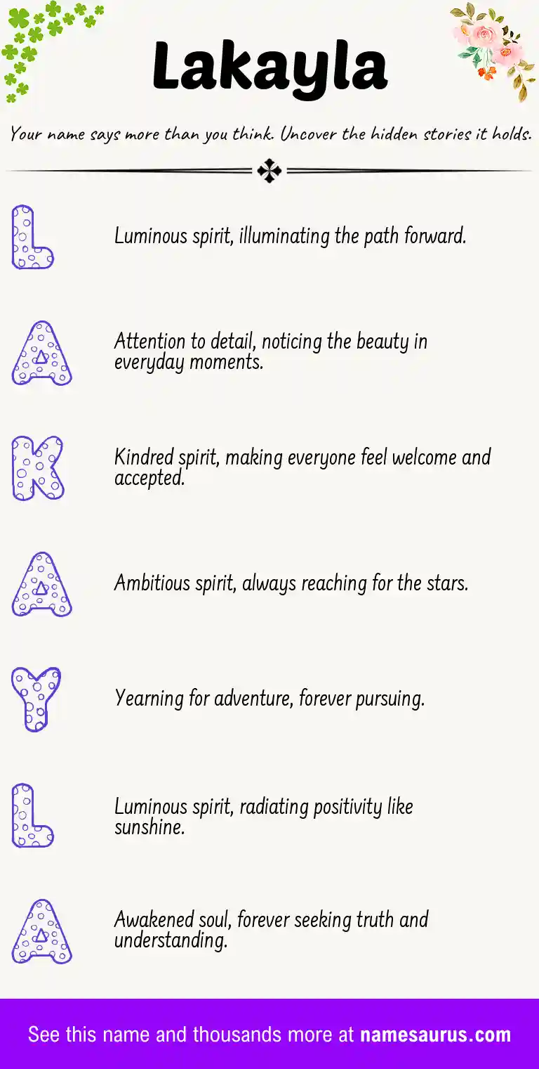 Acrostic poem about Lakayla.