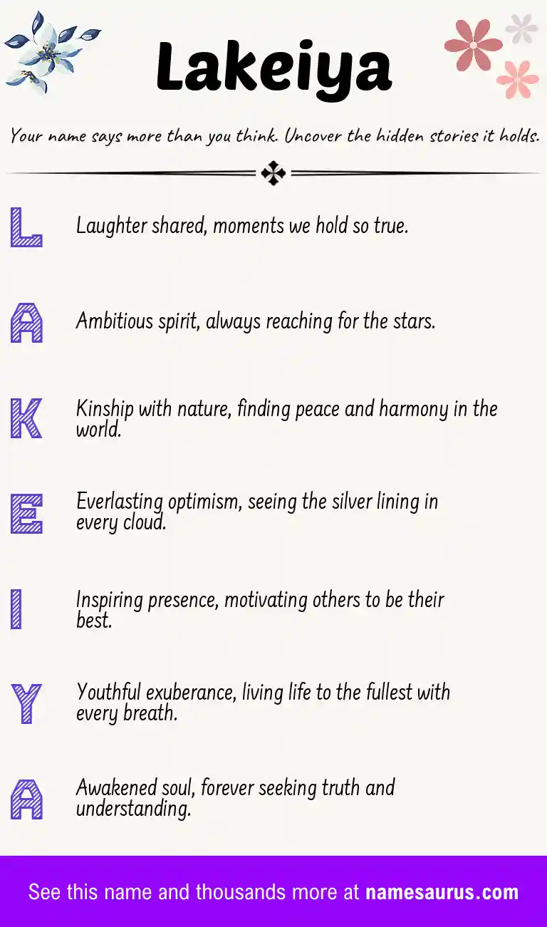 Acrostic poem about Lakeiya.