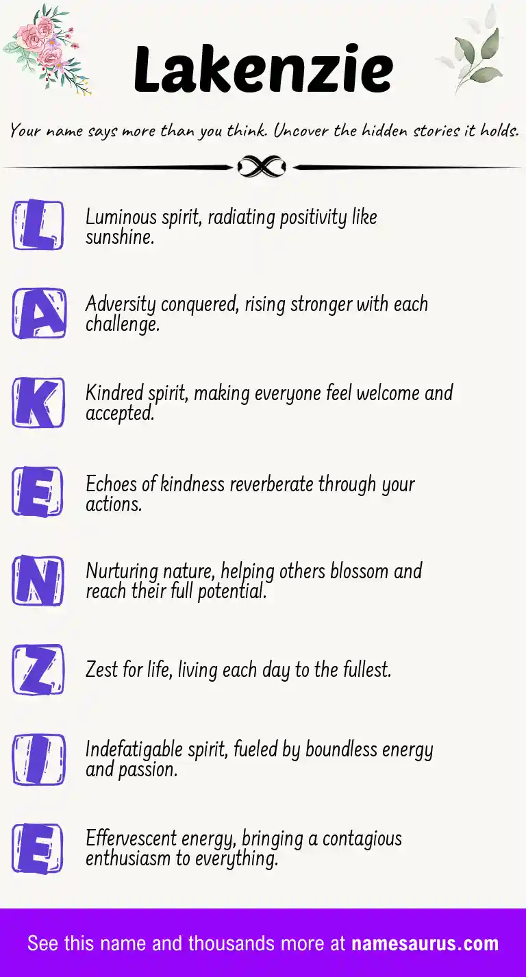 Acrostic poem about Lakenzie.