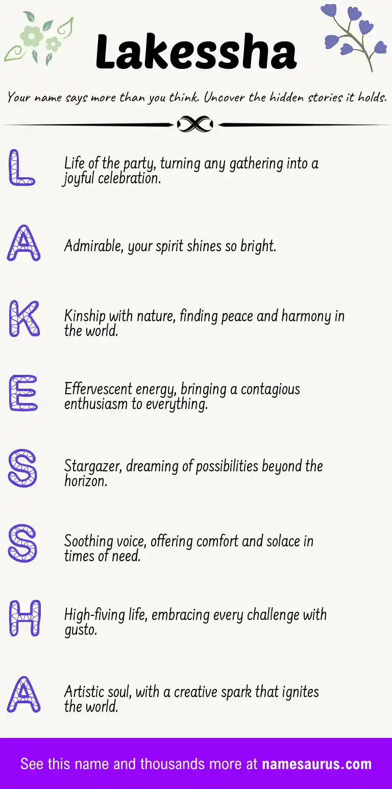 Acrostic poem about Lakessha.