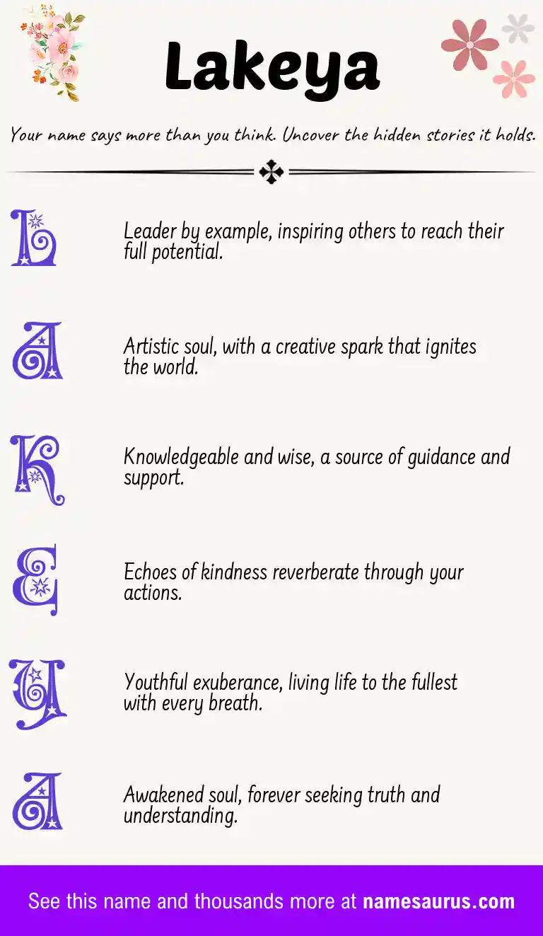 Acrostic poem about Lakeya.