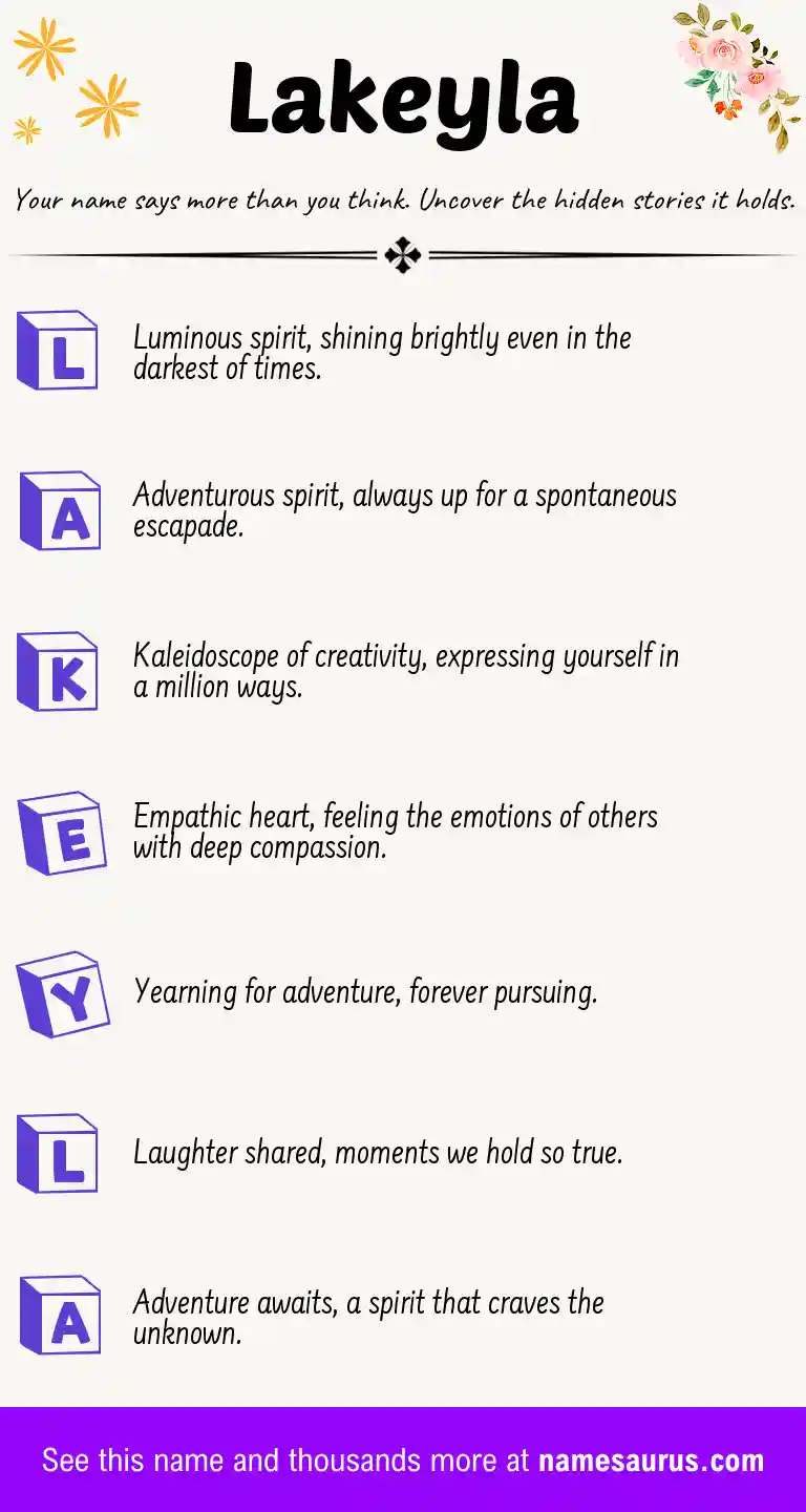 Acrostic poem about Lakeyla.