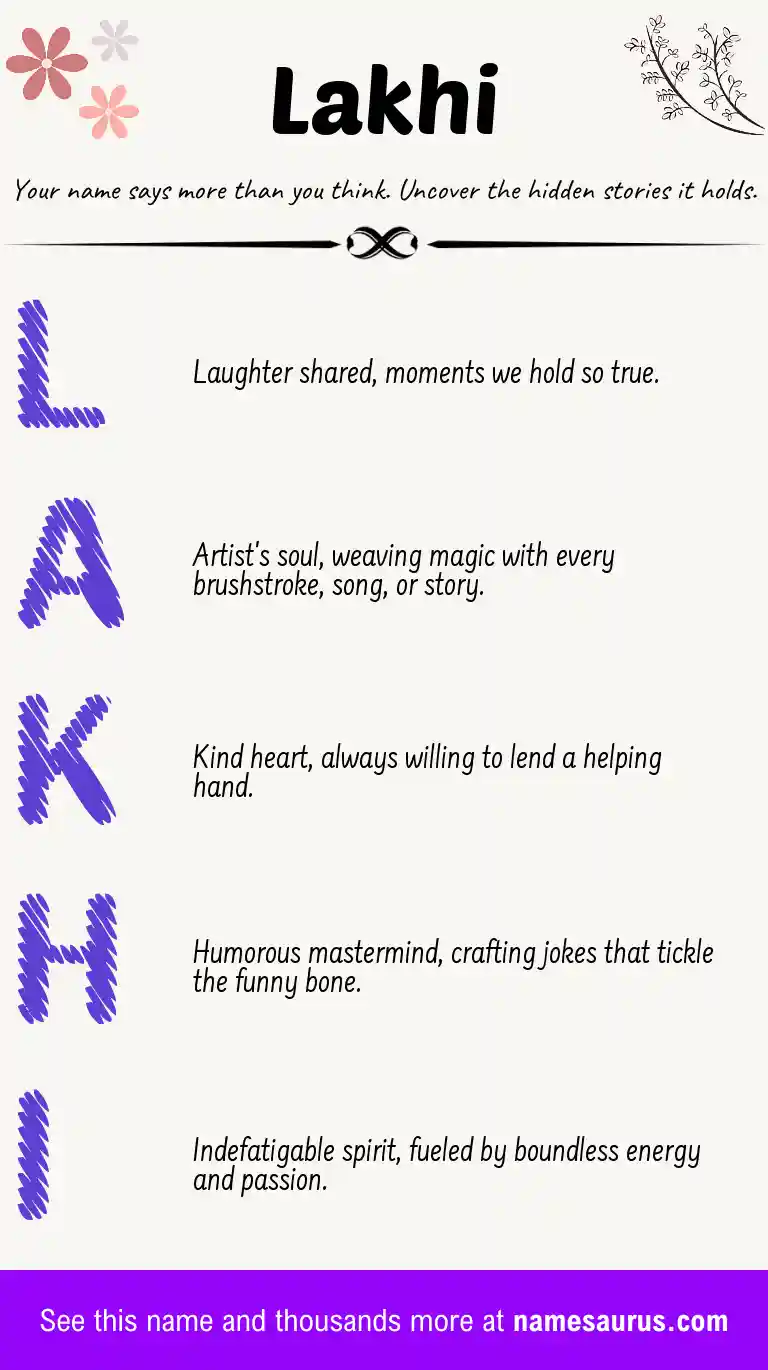 Acrostic poem about Lakhi.