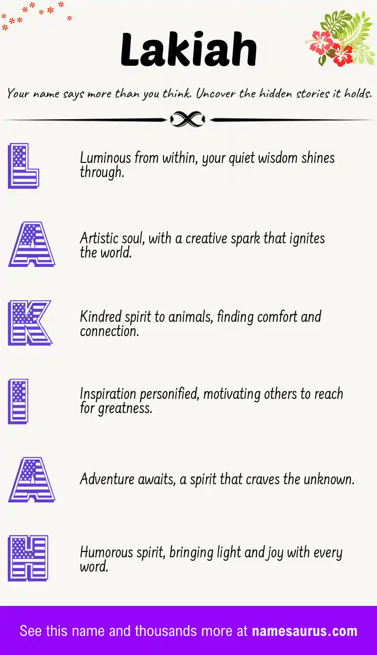Acrostic poem about Lakiah.