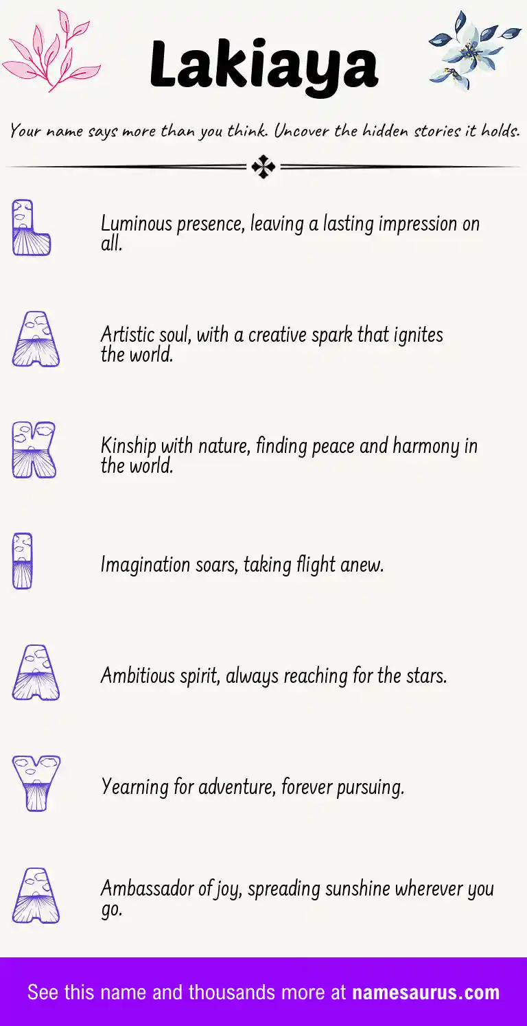 Acrostic poem about Lakiaya.